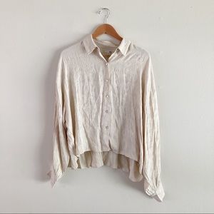 Amuse Society Button Down Long Sleeve Blouse